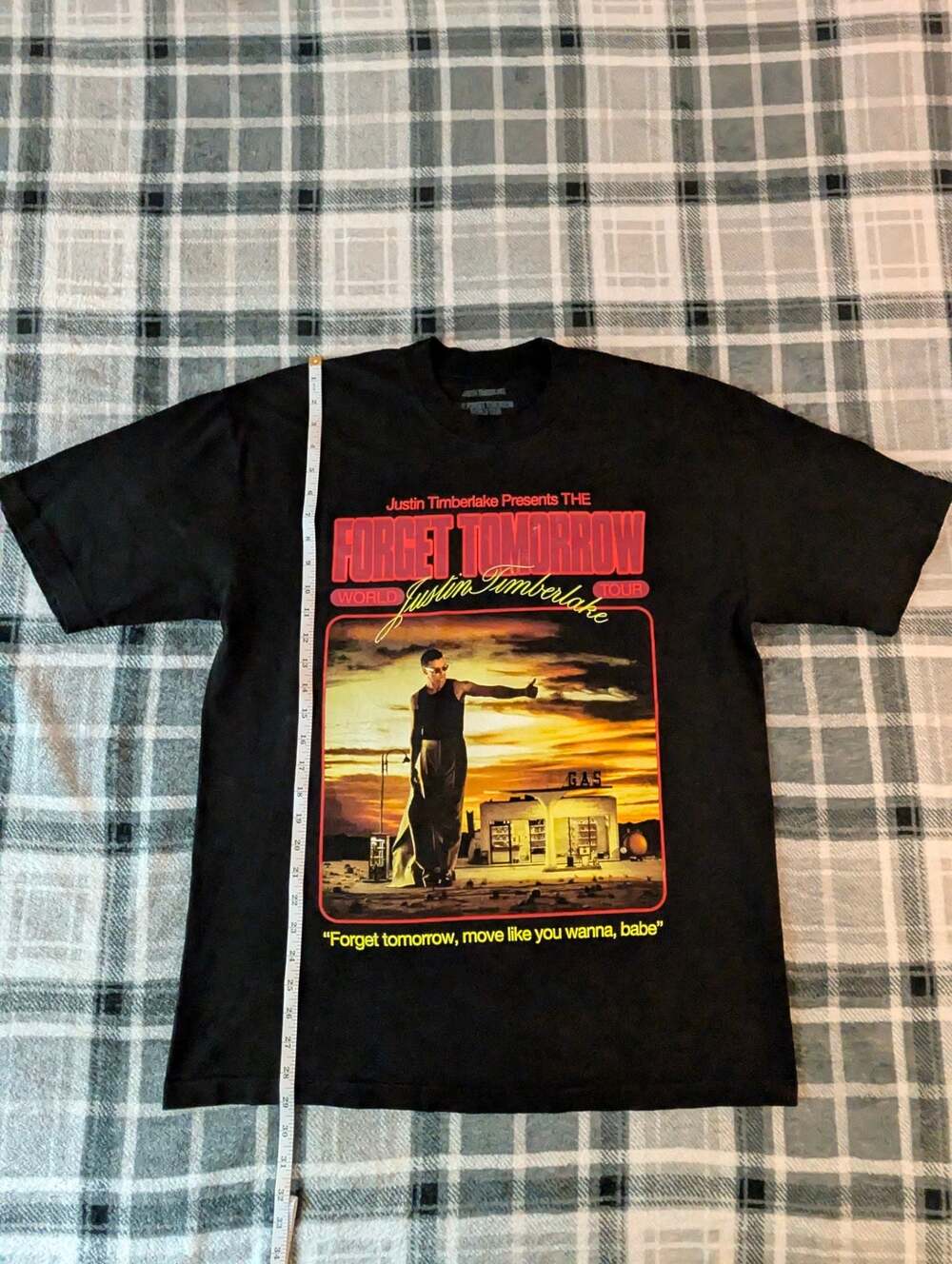 Justin Timberlake The Forget Tomorrow World Tour 2024 Black Concert T-Shirt